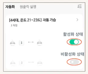 브링더홈 앱: 가습기가 안 꺼져요. 가습기를 끄려면 콘센트를 빼야 하나요? 안내 그림