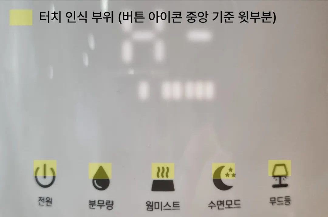 작동 불가(전원 관련): 터치 인식이 안 되는 경우 안내 그림